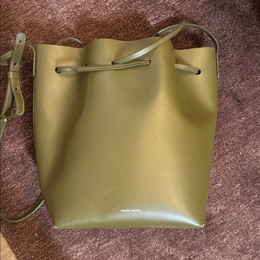 Mansur Gavriel Olive Bucket Bag